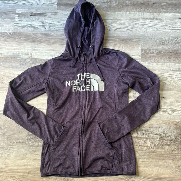 The North Face Fave Purple Full Zipper Women's Hooded Jacket - Picture 1 of 13